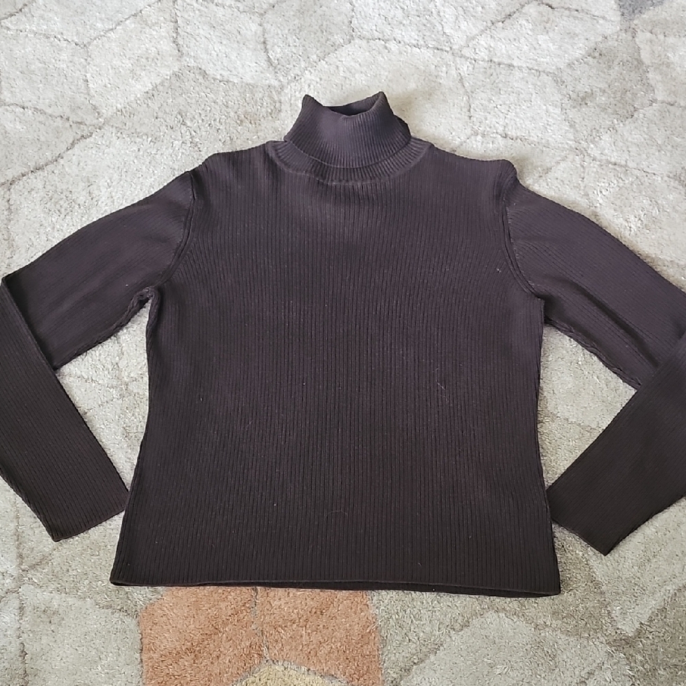Jones New York Black Turtleneck Sweater